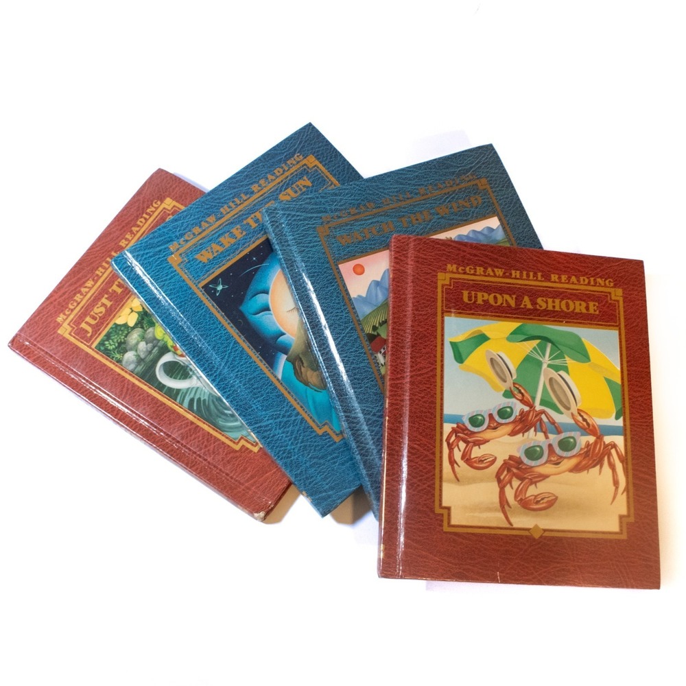 Lot of 4 McGraw-Hill Reading Homeschooling Textbooks Levels E–I - Upon a Shore